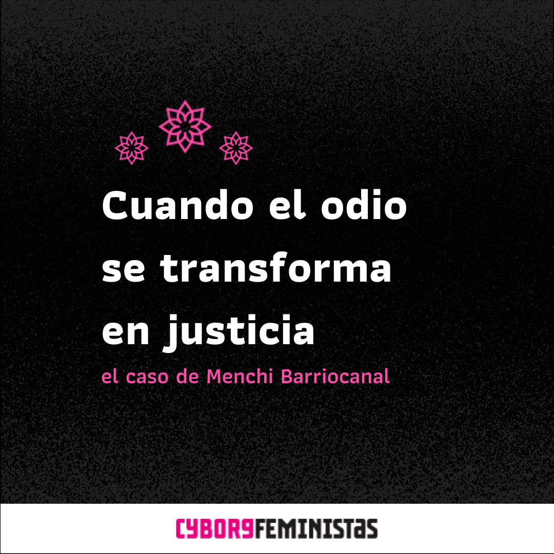 Flyer con texto "Cuando el odio se transforma en justicia"